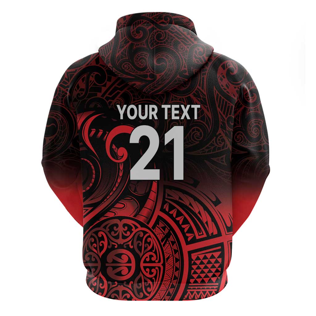 New Zealand Rugby Pacific Custom Hoodie Whatumoana Maori Tribal Tattoo
