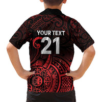 New Zealand Rugby Pacific Custom Kid Hawaiian Shirt Whatumoana Maori Tribal Tattoo