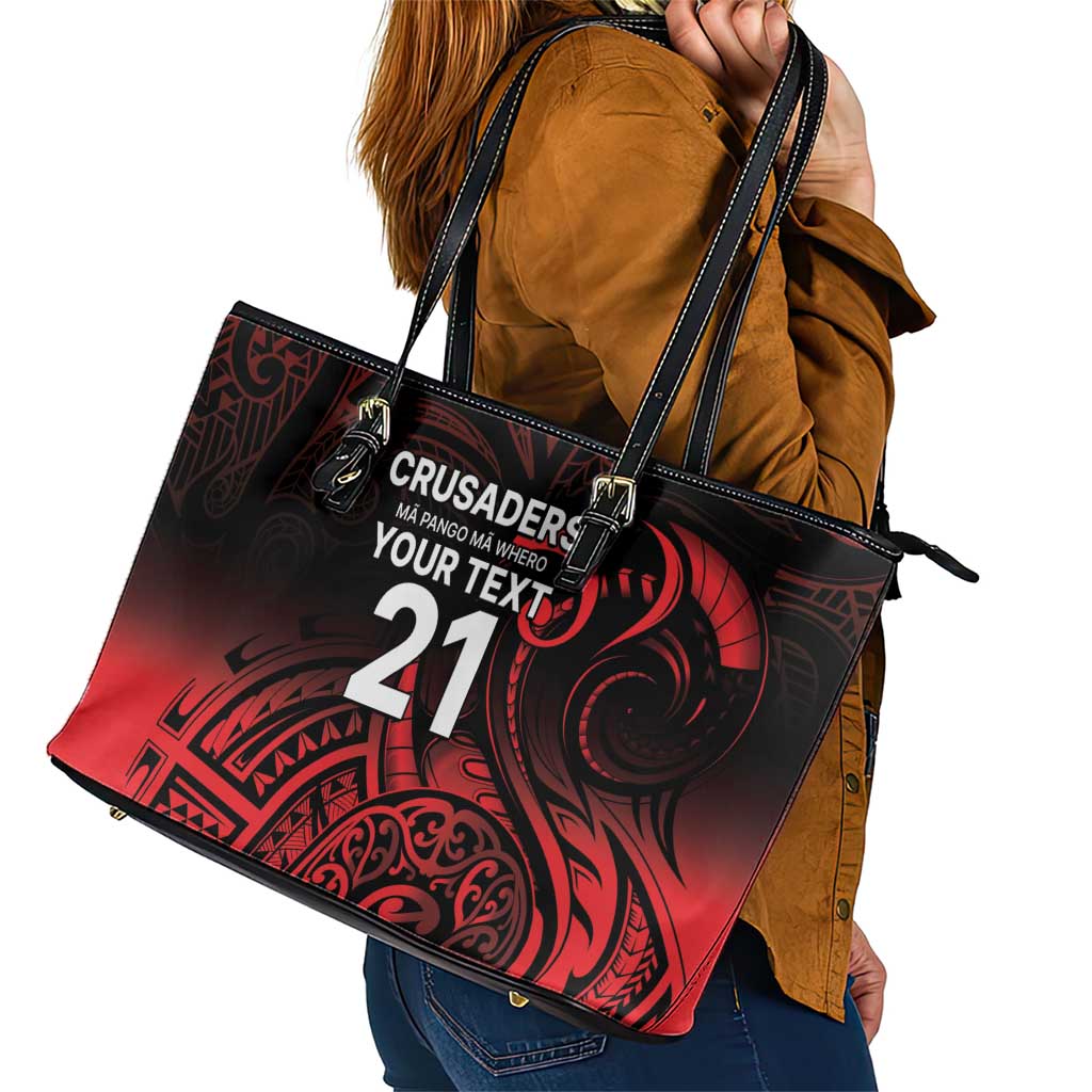 New Zealand Rugby Pacific Custom Leather Tote Bag Whatumoana Maori Tribal Tattoo