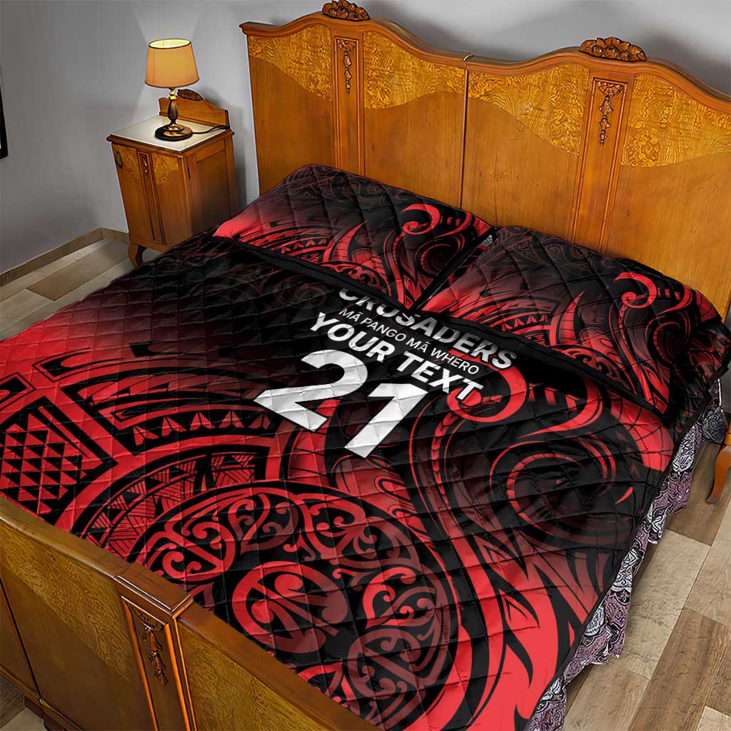 New Zealand Rugby Pacific Custom Quilt Bed Set Whatumoana Maori Tribal Tattoo