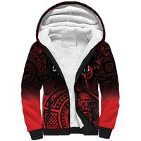 New Zealand Rugby Pacific Custom Sherpa Hoodie Whatumoana Maori Tribal Tattoo