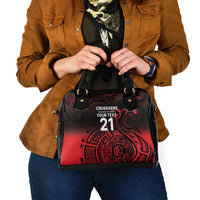 New Zealand Rugby Pacific Custom Shoulder Handbag Whatumoana Maori Tribal Tattoo