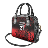 New Zealand Rugby Pacific Custom Shoulder Handbag Whatumoana Maori Tribal Tattoo