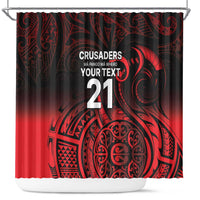 New Zealand Rugby Pacific Custom Shower Curtain Whatumoana Maori Tribal Tattoo