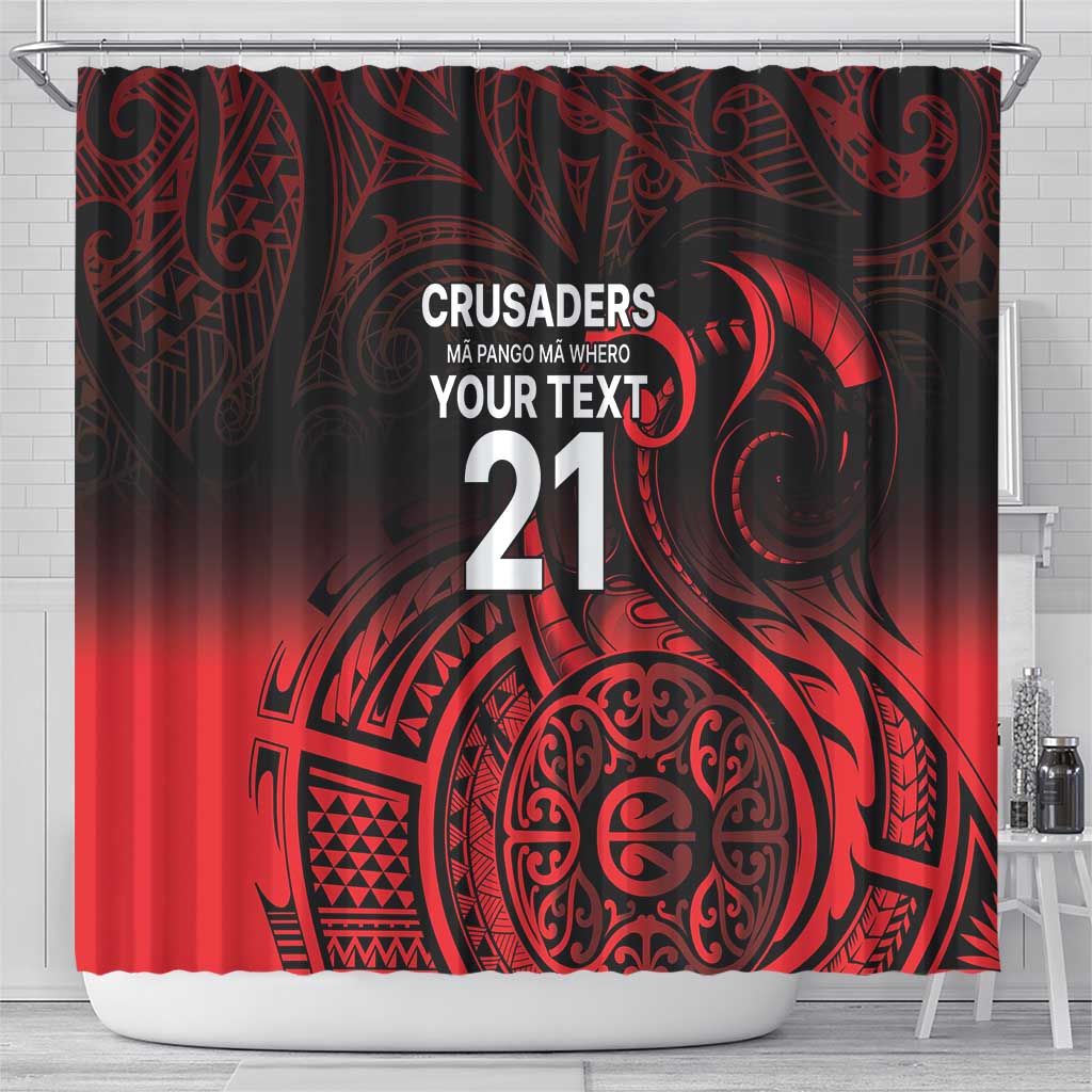 New Zealand Rugby Pacific Custom Shower Curtain Whatumoana Maori Tribal Tattoo