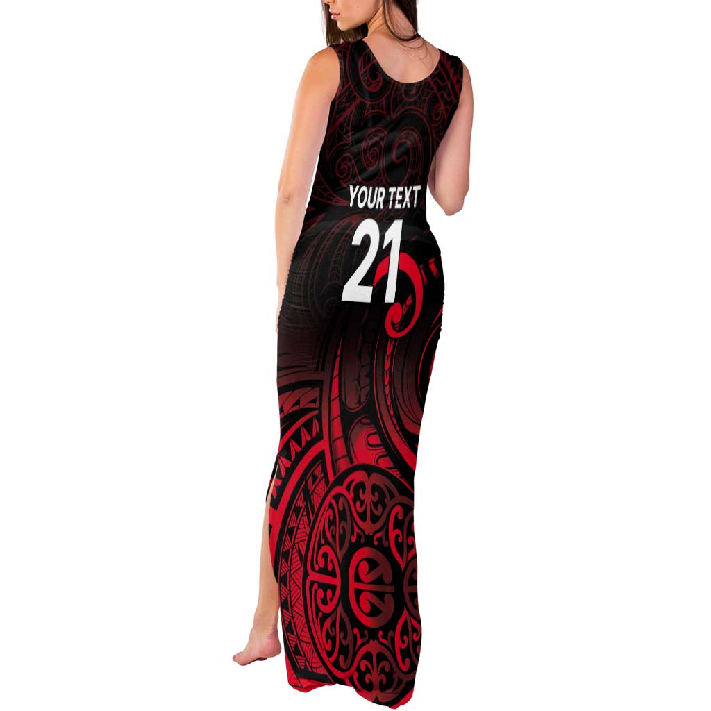 New Zealand Rugby Pacific Custom Tank Maxi Dress Whatumoana Maori Tribal Tattoo