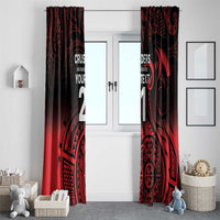 New Zealand Rugby Pacific Custom Window Curtain Whatumoana Maori Tribal Tattoo LT9 - Polynesian Pride