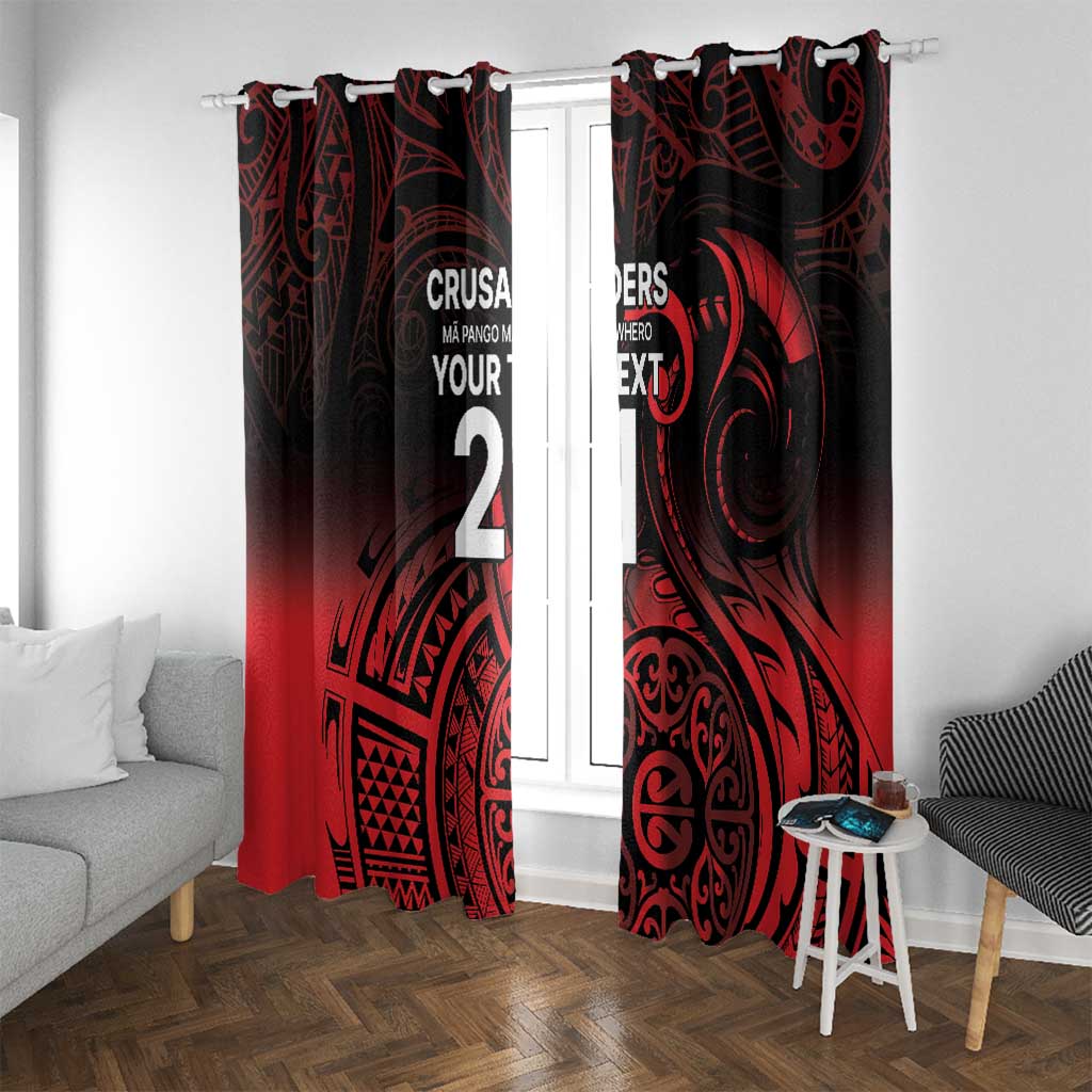 New Zealand Rugby Pacific Custom Window Curtain Whatumoana Maori Tribal Tattoo LT9 With Grommets Gold - Polynesian Pride