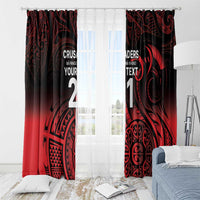 New Zealand Rugby Pacific Custom Window Curtain Whatumoana Maori Tribal Tattoo LT9 - Polynesian Pride