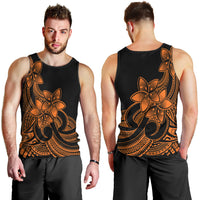 Polynesian Pride Plumeria Flowers Men Tank Top Polynesian Tribal Gold Vibe LT9 - Polynesian Pride