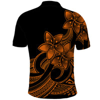 Polynesian Pride Plumeria Flowers Polo Shirt Polynesian Tribal Gold Vibe LT9 - Polynesian Pride