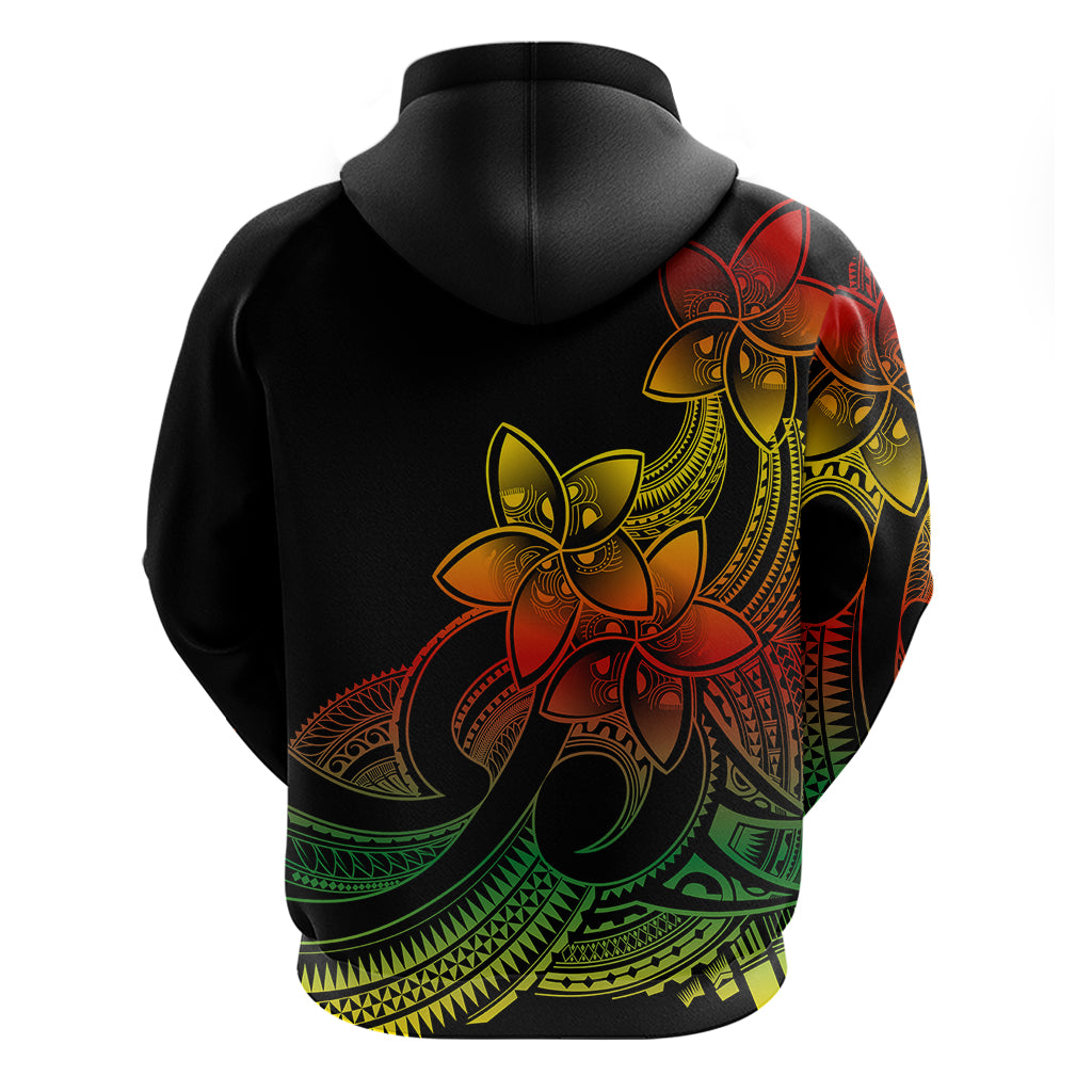 Polynesian Pride Plumeria Flowers Hoodie Polynesian Tribal Reggae Vibe LT9 - Polynesian Pride