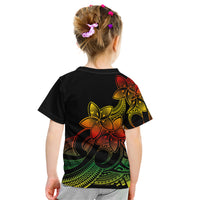 Polynesian Pride Plumeria Flowers Kid T Shirt Polynesian Tribal Reggae Vibe LT9 - Polynesian Pride