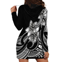 Polynesian Pride Plumeria Flowers Hoodie Dress Polynesian Tribal White Vibe LT9 - Polynesian Pride