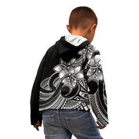 Polynesian Pride Plumeria Flowers Kid Hoodie Polynesian Tribal White Vibe LT9 - Polynesian Pride