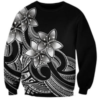 Polynesian Pride Plumeria Flowers Sweatshirt Polynesian Tribal White Vibe LT9 Unisex White - Polynesian Pride