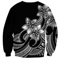 Polynesian Pride Plumeria Flowers Sweatshirt Polynesian Tribal White Vibe LT9 - Polynesian Pride