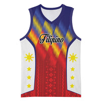 Personalized Philippines Eight Rays Sun Basketball Jersey Traditional Filipino Igorot Pattern Motif