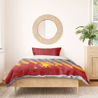 Personalized Philippines Eight Rays Sun Bedding Set Traditional Filipino Igorot Pattern Motif