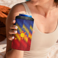Personalized Philippines Eight Rays Sun 4 in 1 Can Cooler Tumbler Traditional Filipino Igorot Pattern Motif