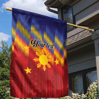 Personalized Philippines Eight Rays Sun Garden Flag Traditional Filipino Igorot Pattern Motif