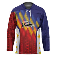 Personalized Philippines Eight Rays Sun Hockey Jersey Traditional Filipino Igorot Pattern Motif