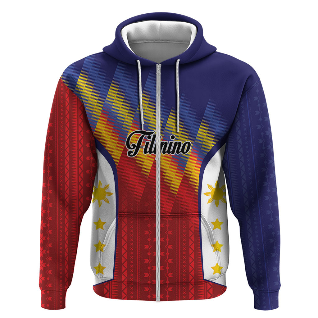 Personalized Philippines Eight Rays Sun Hoodie Traditional Filipino Igorot Pattern Motif