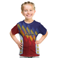 Personalized Philippines Eight Rays Sun Kid T Shirt Traditional Filipino Igorot Pattern Motif