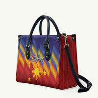 Personalized Philippines Eight Rays Sun Leather Bag Traditional Filipino Igorot Pattern Motif