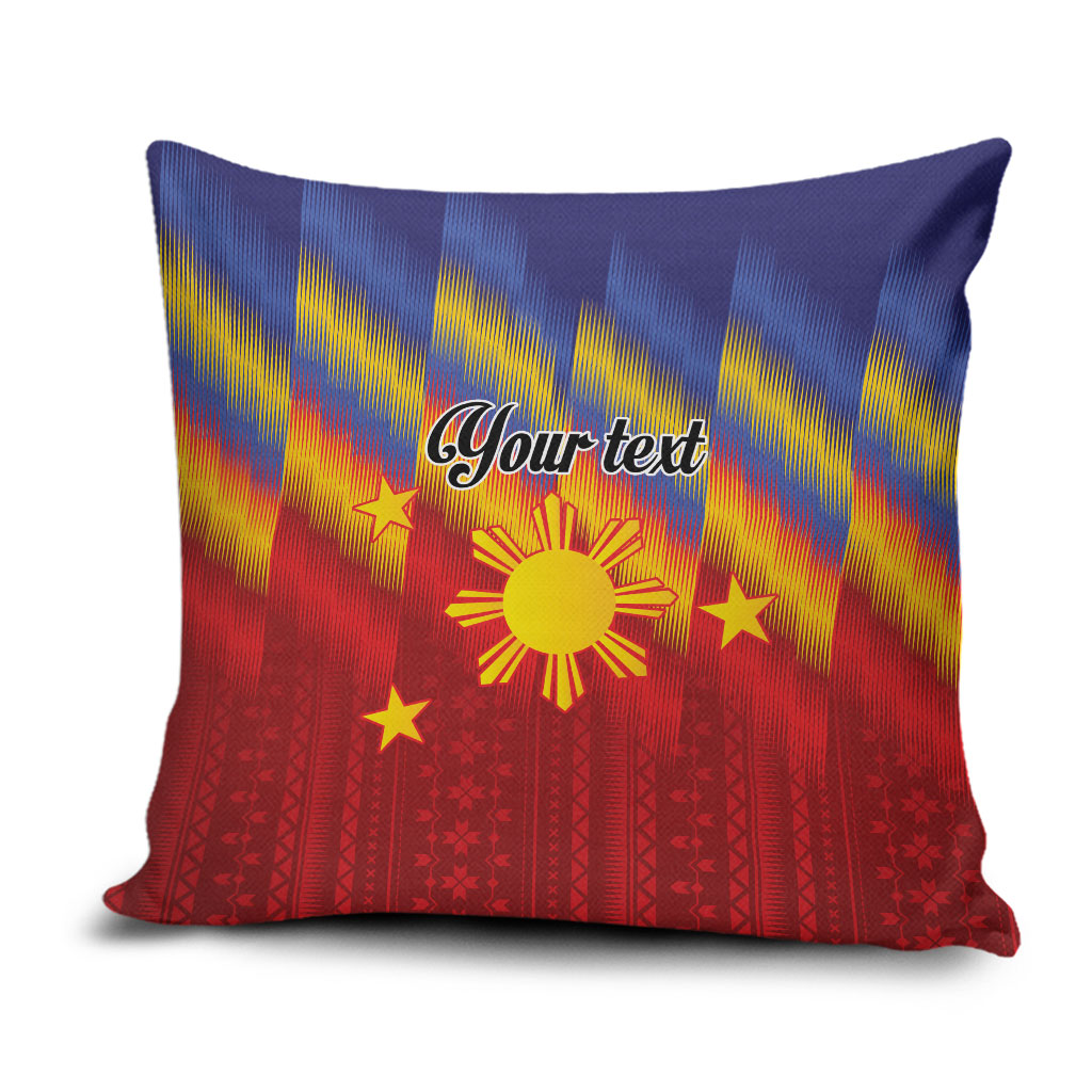 Personalized Philippines Eight Rays Sun Pillow Cover Traditional Filipino Igorot Pattern Motif LT9 Red - Polynesian Pride