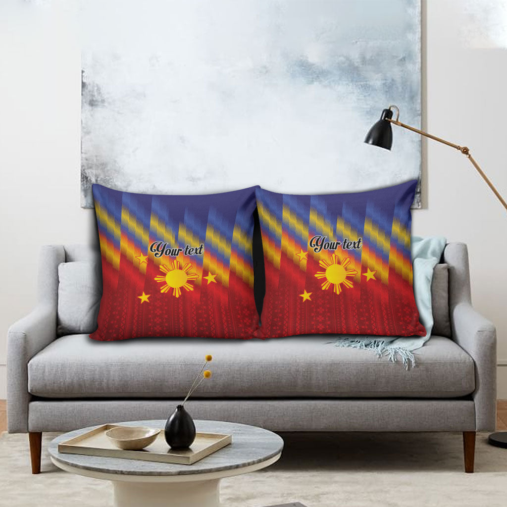 Personalized Philippines Eight Rays Sun Pillow Cover Traditional Filipino Igorot Pattern Motif