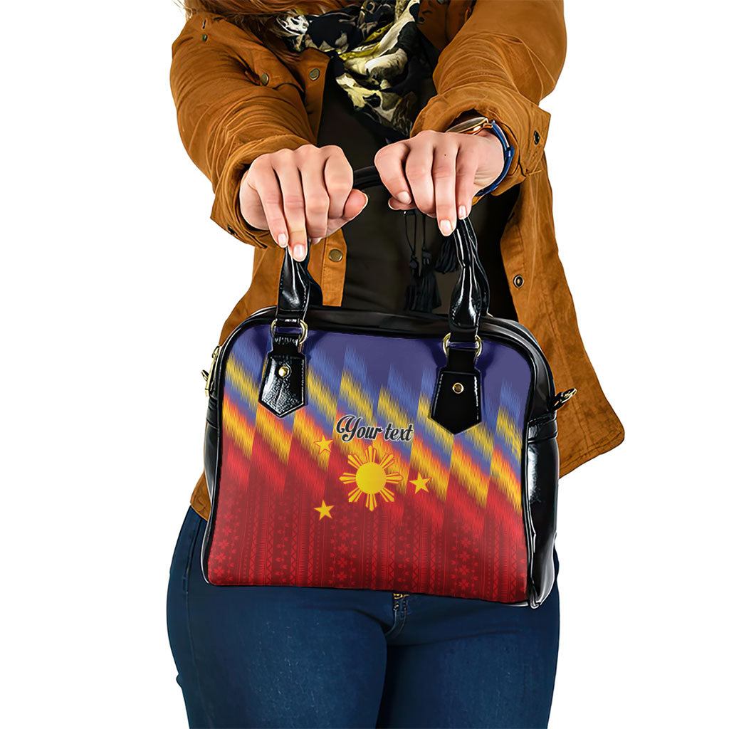 Personalized Philippines Eight Rays Sun Shoulder Handbag Traditional Filipino Igorot Pattern Motif