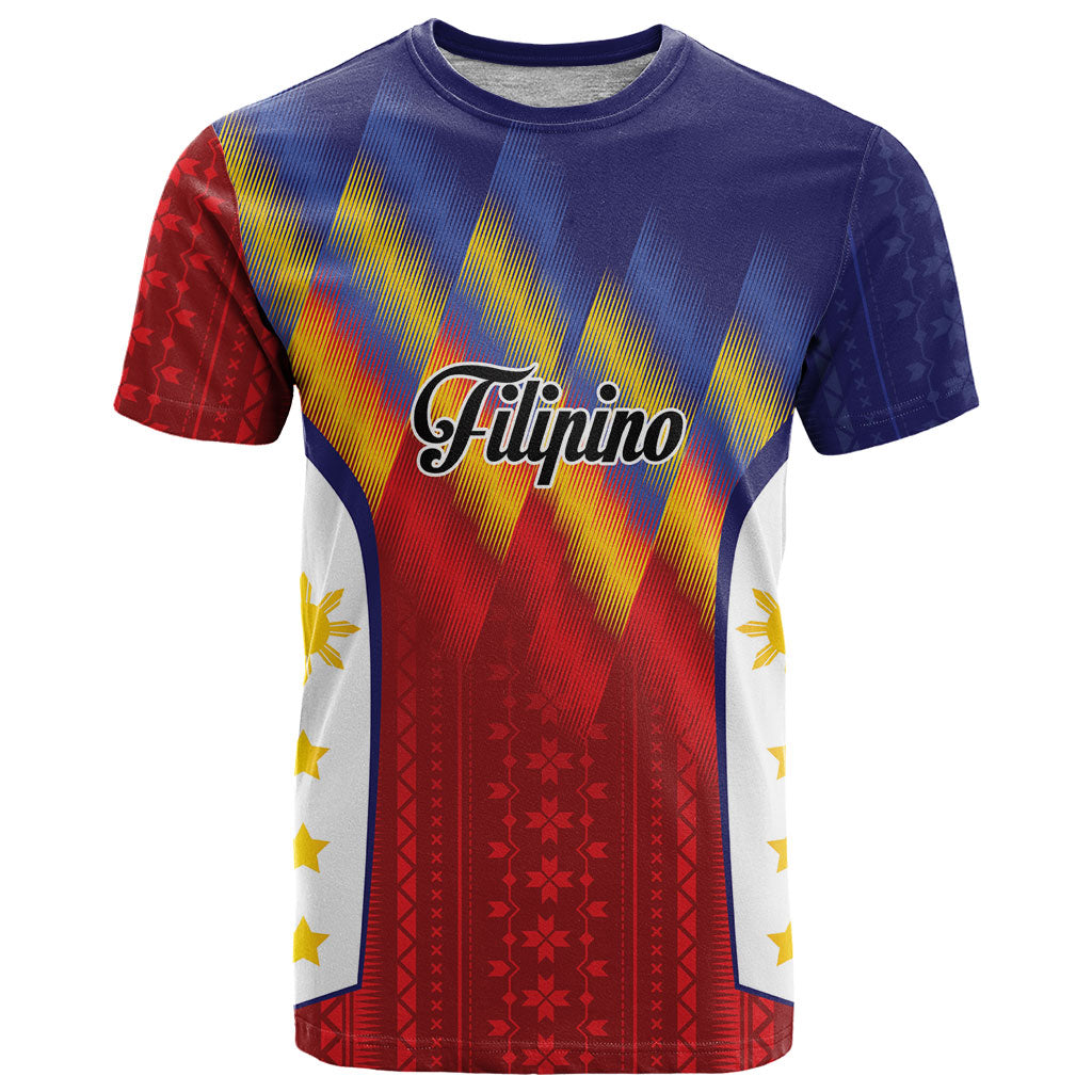 Personalized Philippines Eight Rays Sun T Shirt Traditional Filipino Igorot Pattern Motif