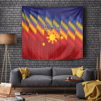 Personalized Philippines Eight Rays Sun Tapestry Traditional Filipino Igorot Pattern Motif