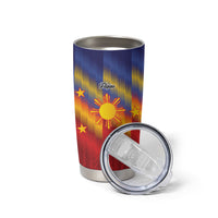 Personalized Philippines Eight Rays Sun Tumbler Cup Traditional Filipino Igorot Pattern Motif