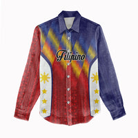 Personalized Philippines Eight Rays Sun Women Casual Shirt Traditional Filipino Igorot Pattern Motif