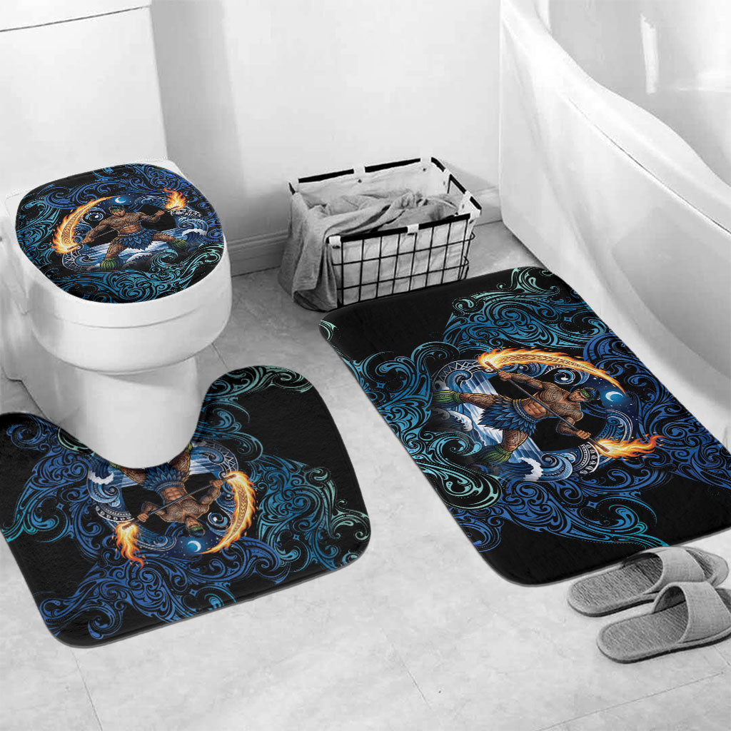 Samoa Siva Afi Bathroom Set Fireknife Fire Dance Pacific Tribal Motif
