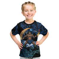 Samoa Siva Afi Kid T Shirt Fireknife Fire Dance Pacific Tribal Motif