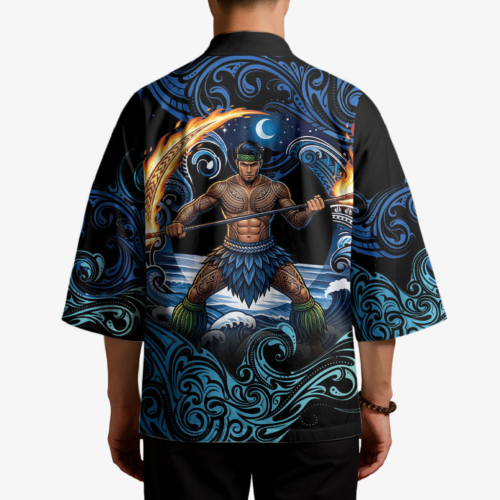 Samoa Siva Afi Kimono Fireknife Fire Dance Pacific Tribal Motif