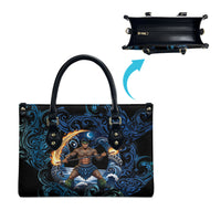 Samoa Siva Afi Leather Bag Fireknife Fire Dance Pacific Tribal Motif