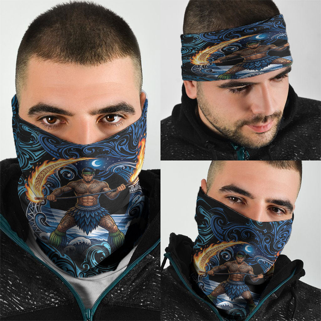 Samoa Siva Afi Neck Gaiter Fireknife Fire Dance Pacific Tribal Motif