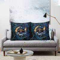 Samoa Siva Afi Pillow Cover Fireknife Fire Dance Pacific Tribal Motif