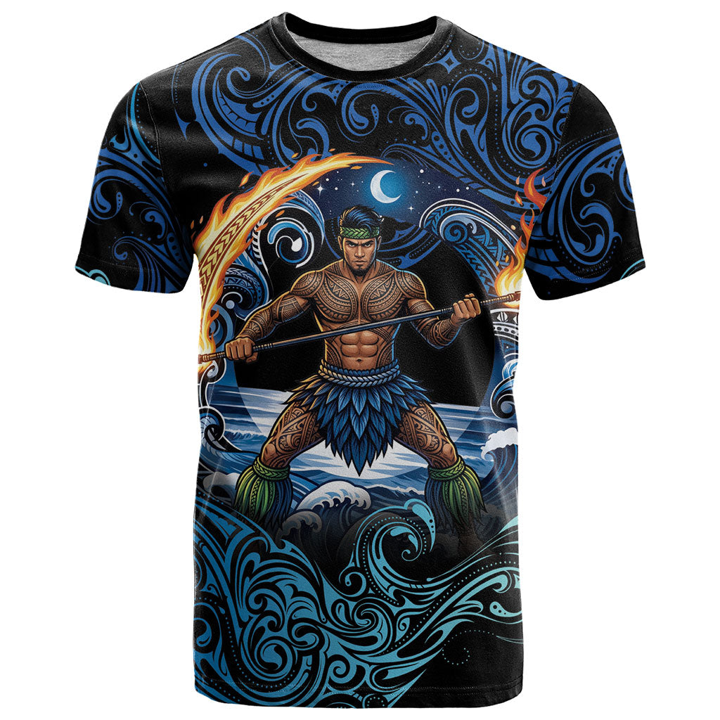 Samoa Siva Afi T Shirt Fireknife Fire Dance Pacific Tribal Motif