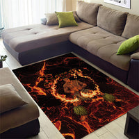 Samoa Siva Afi Dance Fireknife Area Rug Polynesian Heritage Fire Dance