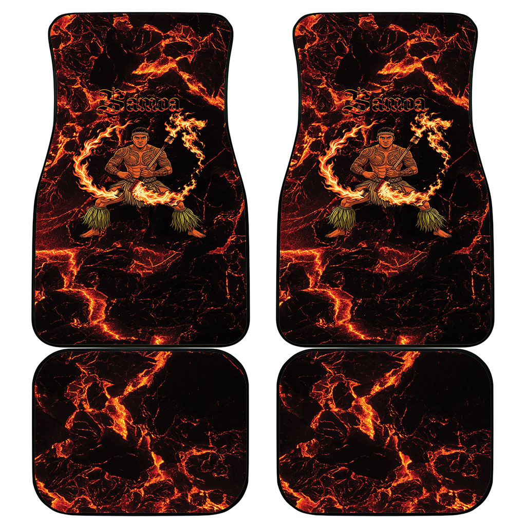 Samoa Siva Afi Dance Fireknife Car Mats Polynesian Heritage Fire Dance