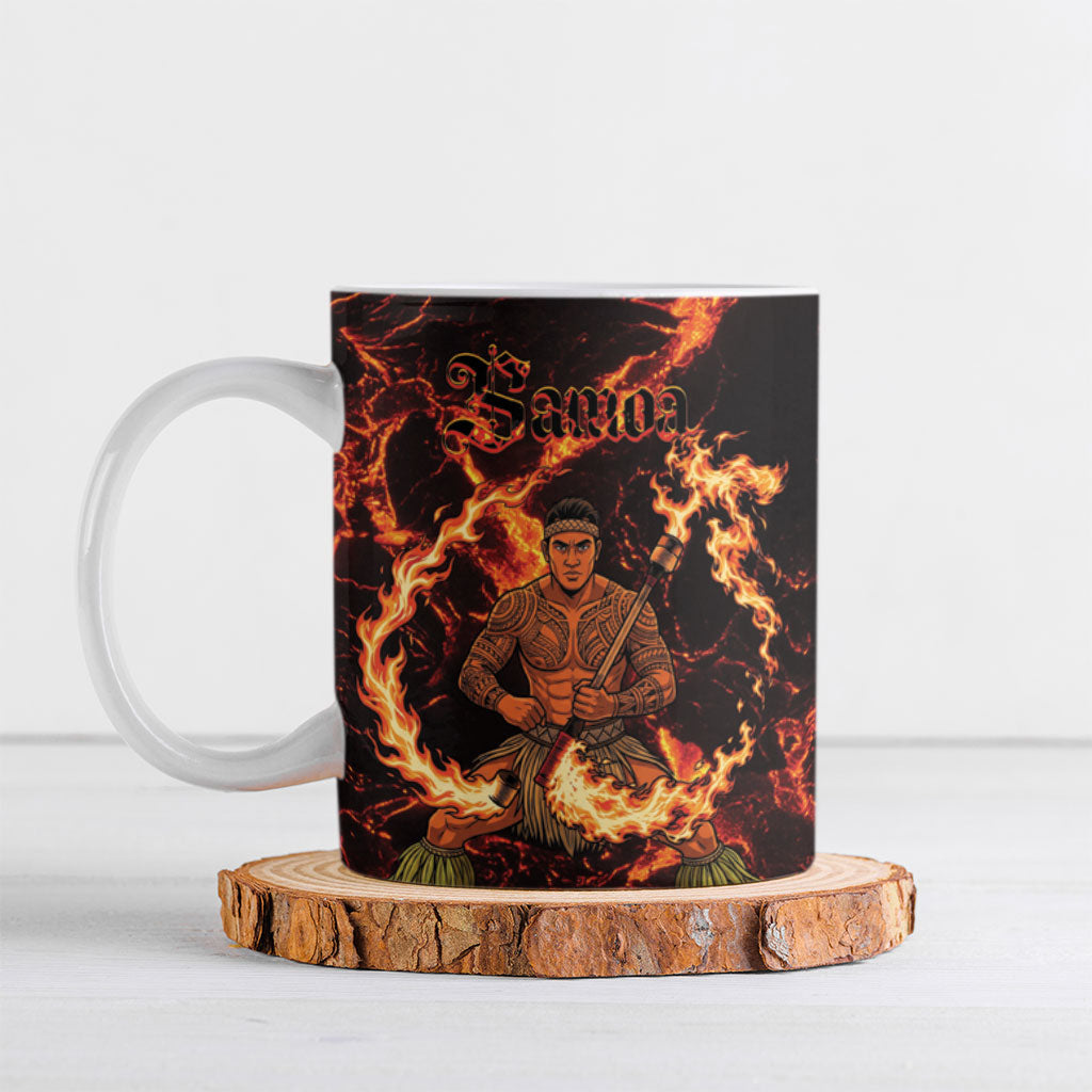 Samoa Siva Afi Dance Fireknife Ceramic Mug Polynesian Heritage Fire Dance