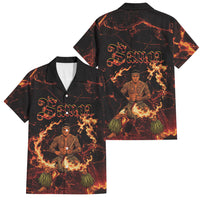 Samoa Siva Afi Dance Fireknife Family Matching Summer Maxi Dress and Hawaiian Shirt Polynesian Heritage Fire Dance