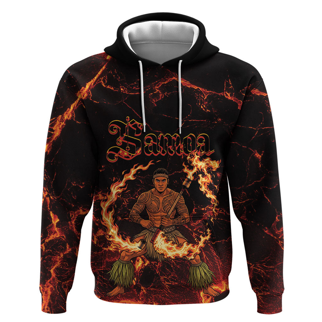 Samoa Siva Afi Dance Fireknife Hoodie Polynesian Heritage Fire Dance