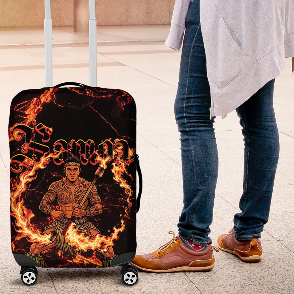 Samoa Siva Afi Dance Fireknife Luggage Cover Polynesian Heritage Fire Dance