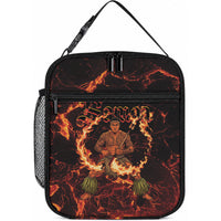 Samoa Siva Afi Dance Fireknife Lunch Bag Polynesian Heritage Fire Dance LT9 10.2 × 8.3 × 4.3 inch Black - Polynesian Pride